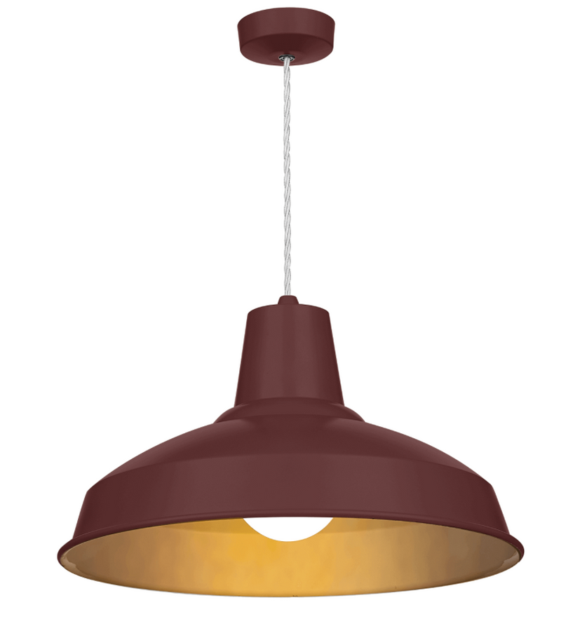 David Hunt Lighting Reclamation 1 Light Aubergine/Antique Brass Pendant • REC0199