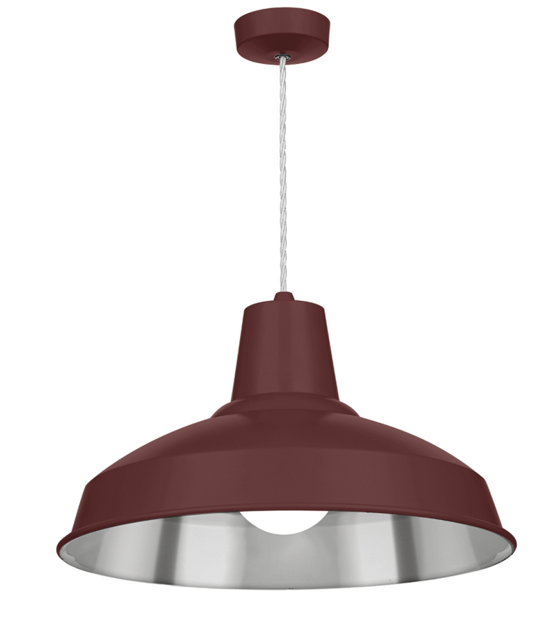 David Hunt Lighting Reclamation 1 Light Aubergine/Chrome Pendant • REC0199