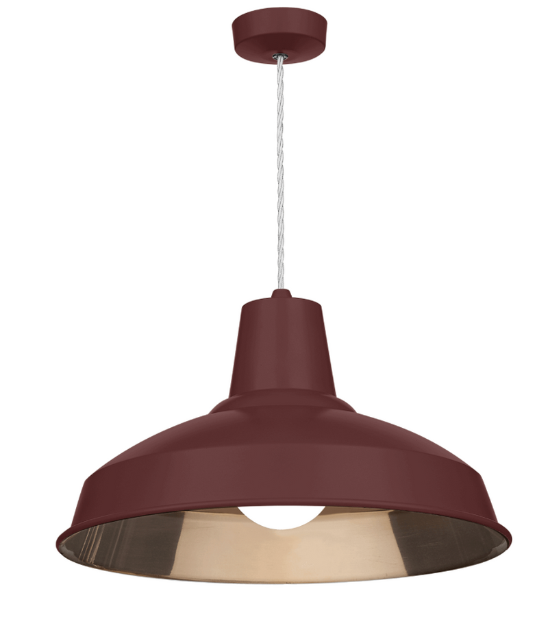 David Hunt Lighting Reclamation 1 Light Aubergine/Copper Pendant • REC0199