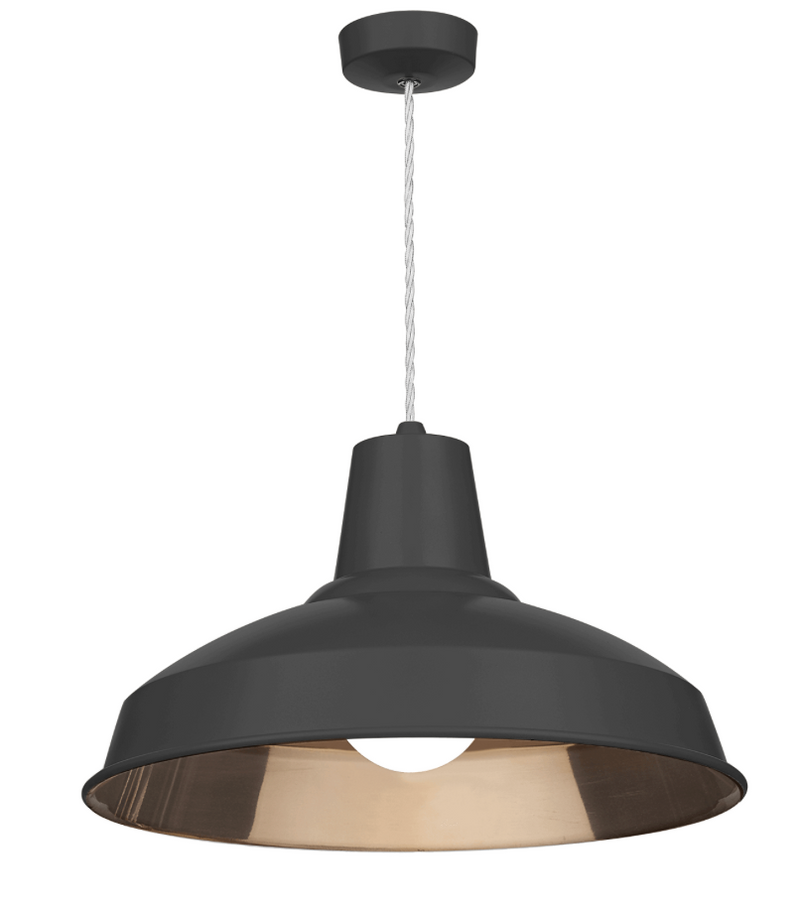 David Hunt Lighting Reclamation 1 Light Black/Copper Pendant • REC0199