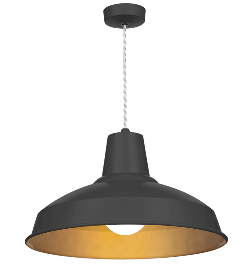 David Hunt Lighting Reclamation 1 Light Black/Antique Brass Pendant • REC0199