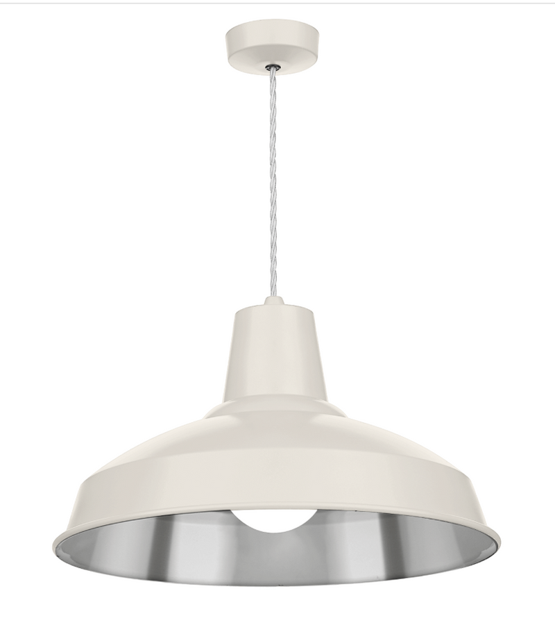 David Hunt Lighting Reclamation 1 Light Coconut/Chrome Pendant • REC0199