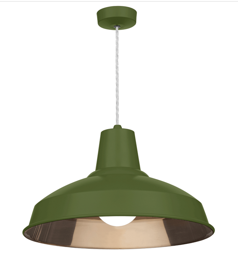 David Hunt Lighting Reclamation 1 Light Juniper Green/Copper Pendant • REC0199