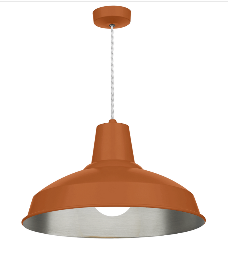 David Hunt Lighting Reclamation 1 Light Marmalade/Brushed Chrome Pendant • REC0199