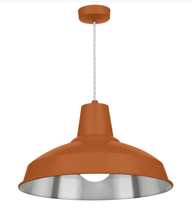 David Hunt Lighting Reclamation 1 Light Marmalade/Chrome Pendant • REC0199