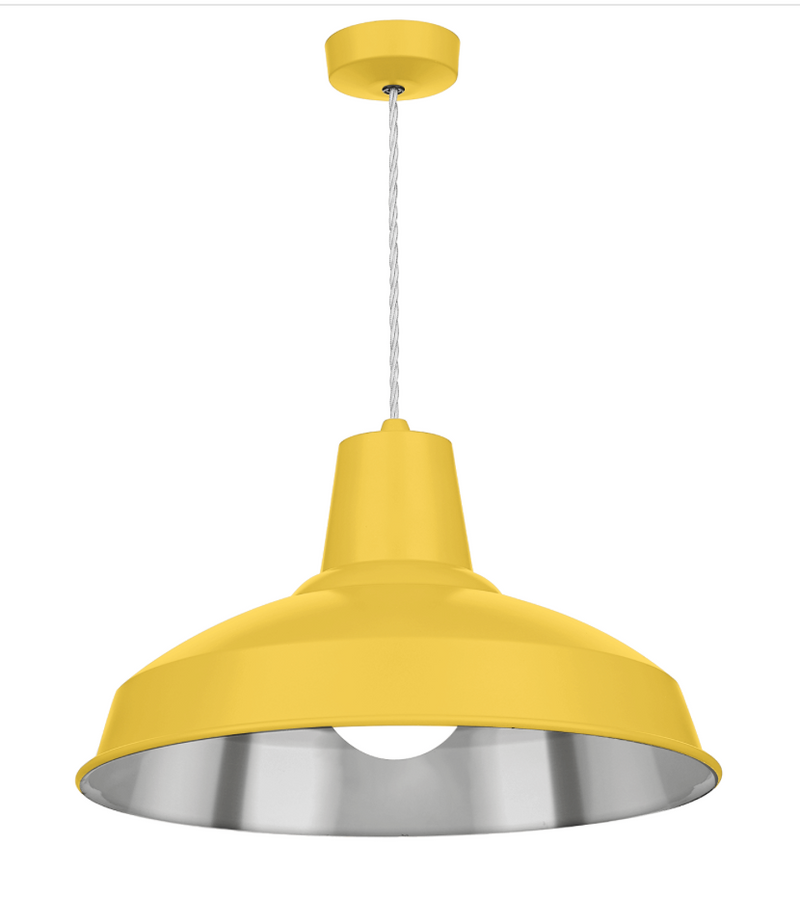 David Hunt Lighting Reclamation 1 Light Lemondrop/Chrome Pendant • REC0199