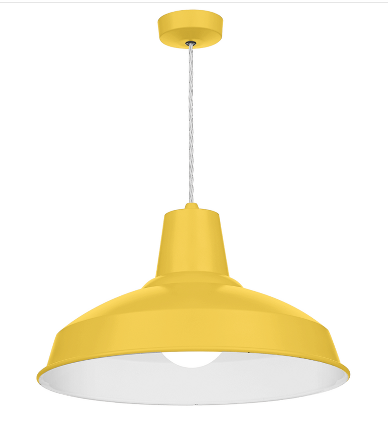 David Hunt Lighting Reclamation 1 Light Lemondrop/White Gloss Pendant • REC0199