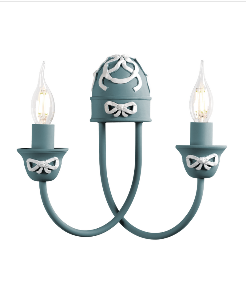David Hunt Lighting Amelie 2 Light River Blue Wall Light • AME0999
