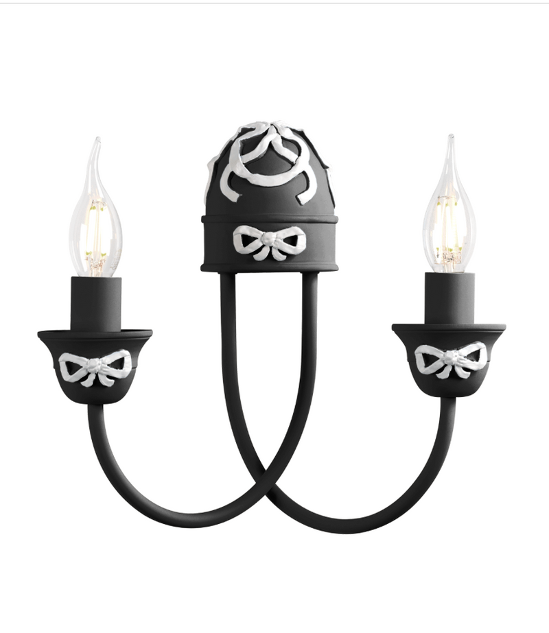David Hunt Lighting Amelie 2 Light Black Wall Light • AME0999