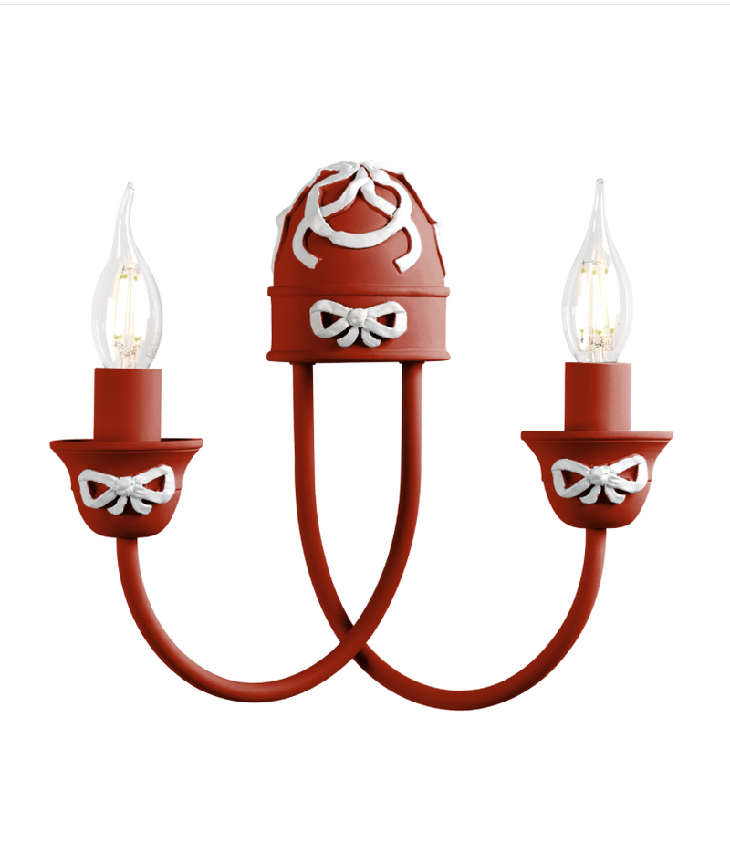 David Hunt Lighting Amelie 2 Light Strawberry Wall Light • AME0999