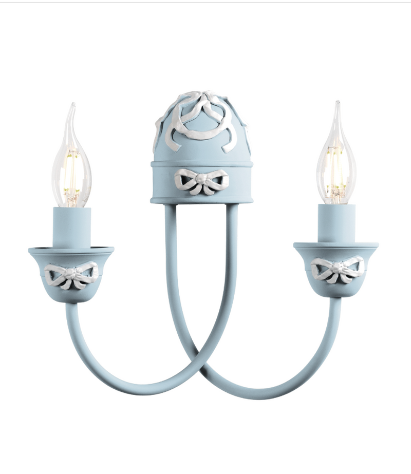 David Hunt Lighting Amelie 2 Light Amalfi Blue Wall Light • AME0999