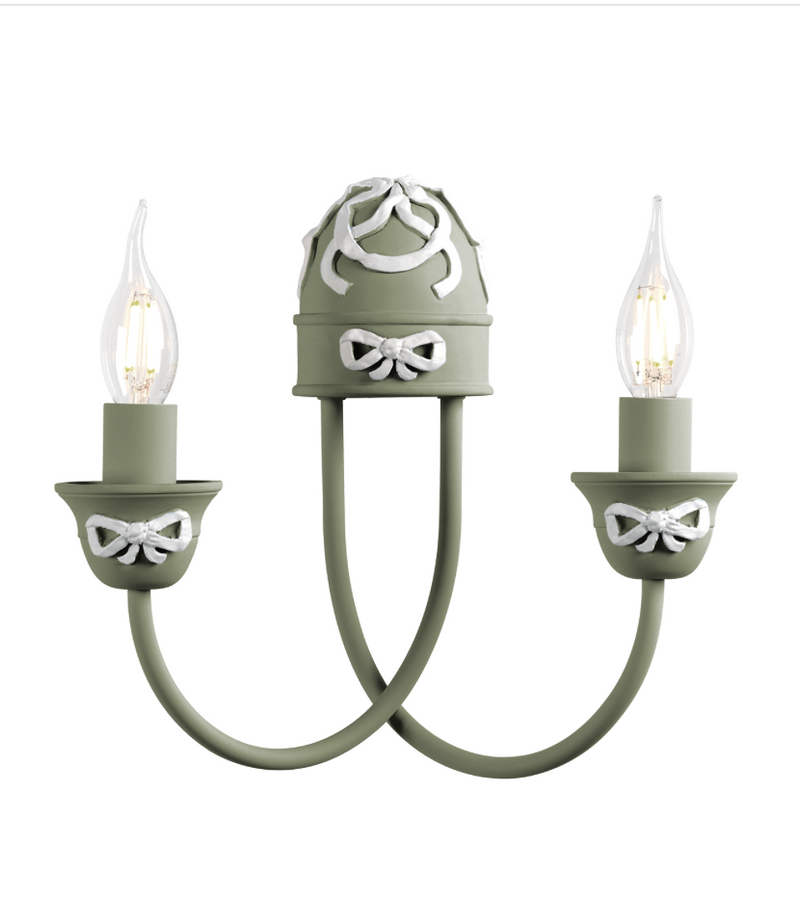 David Hunt Lighting Amelie 2 Light Sage Wall Light • AME0999