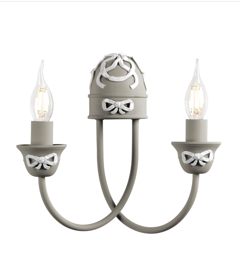 David Hunt Lighting Amelie 2 Light Powder Grey Wall Light • AME0999