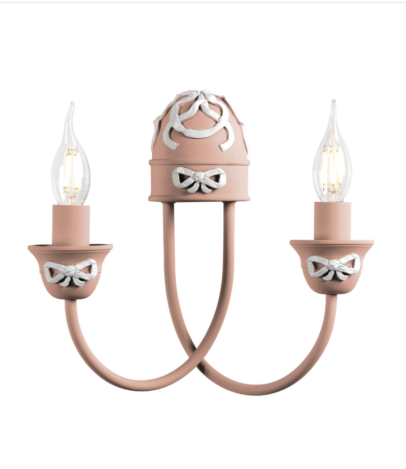 David Hunt Lighting Amelie 2 Light Blush Pink Wall Light • AME0999
