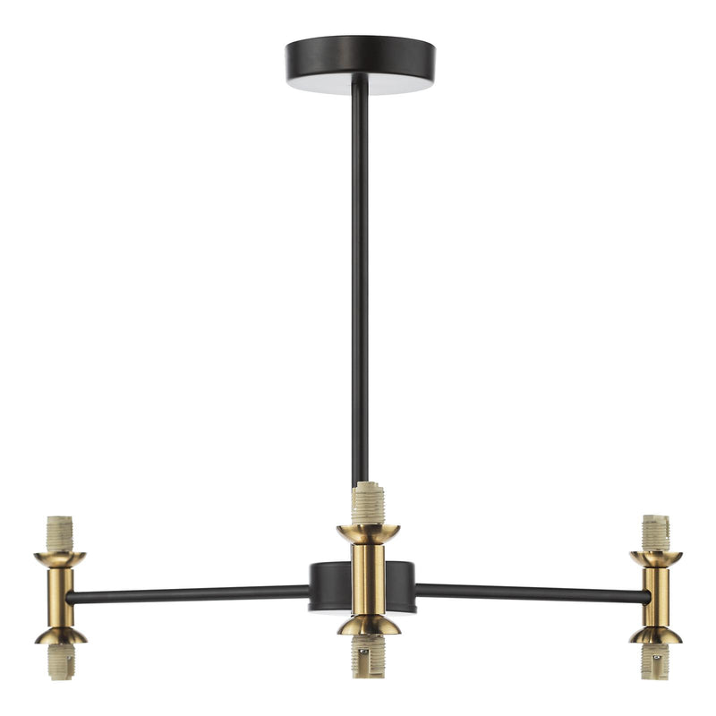 Dar Lighting Takara 6 Light Semi-Flush Matt Black and Bronze Fitting Only • TAK0654-F