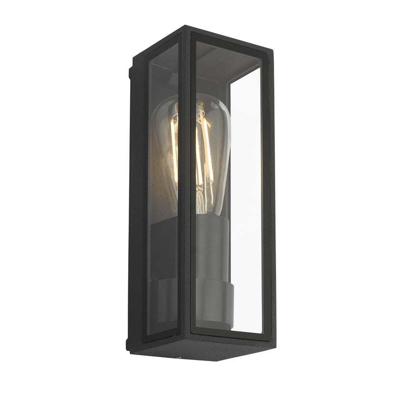 Dar Lighting Taryn Outdoor Wall Light Matt Grey Glass IP65 • TAR1639