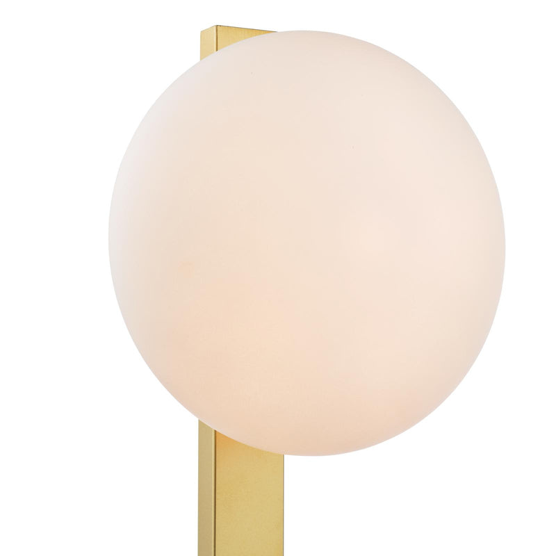 Dar Lighting Tauri Table Lamp Matt Gold and Opal Glass • TAU4235