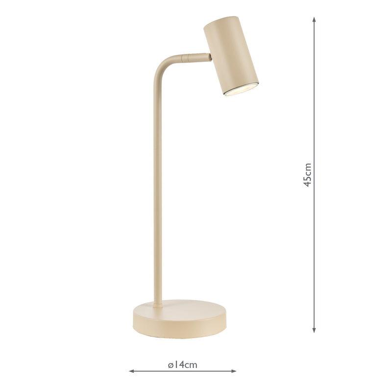 Dar Lighting Thierry Desk Lamp Matt Taupe • THI4129