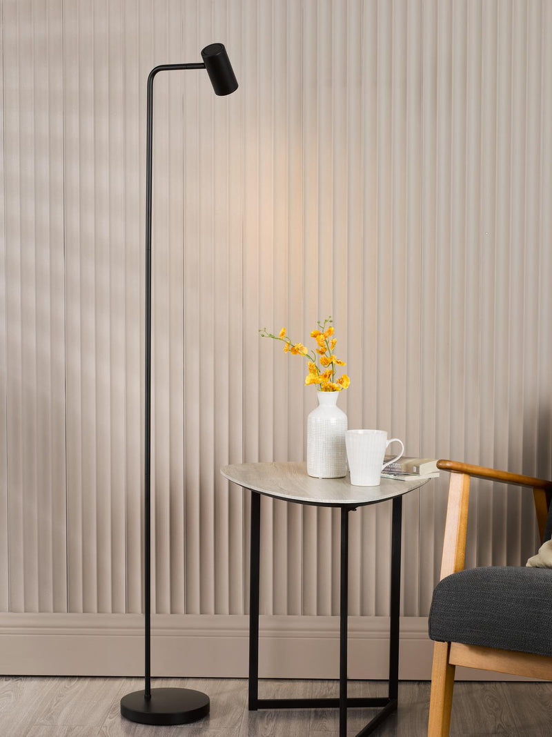 Dar Lighting Thierry Task Floor Lamp Matt Black • THI4922