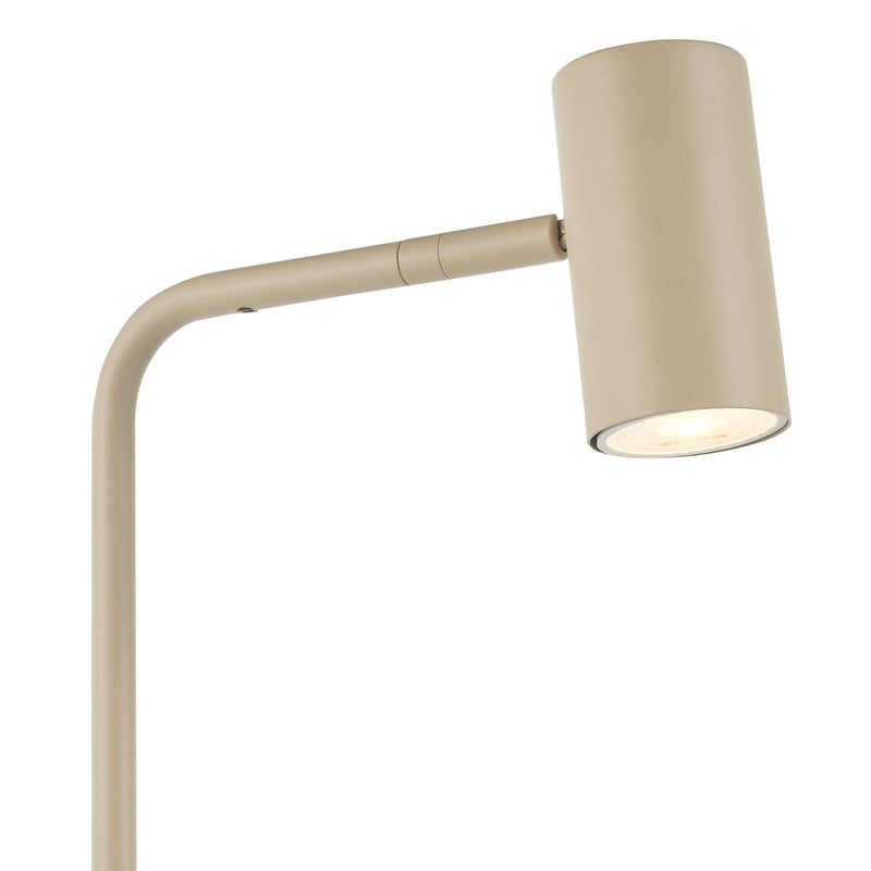 Dar Lighting Thierry Task Floor Lamp Matt Taupe • THI4929