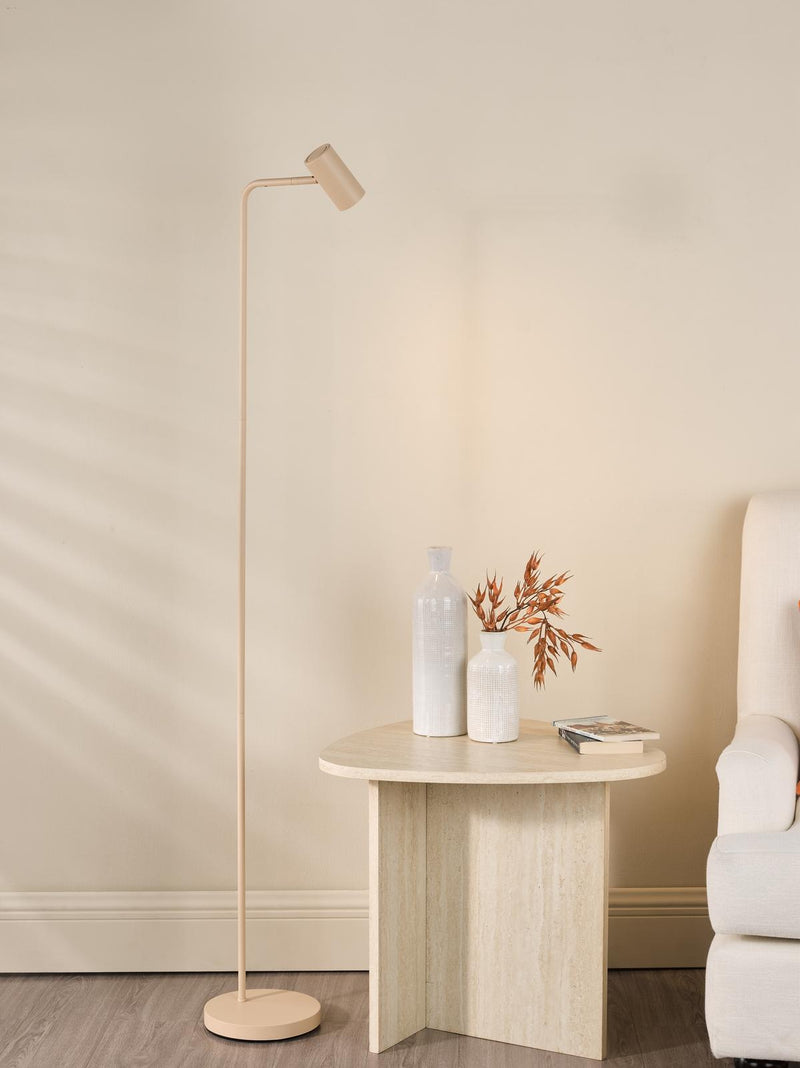 Dar Lighting Thierry Task Floor Lamp Matt Taupe • THI4929