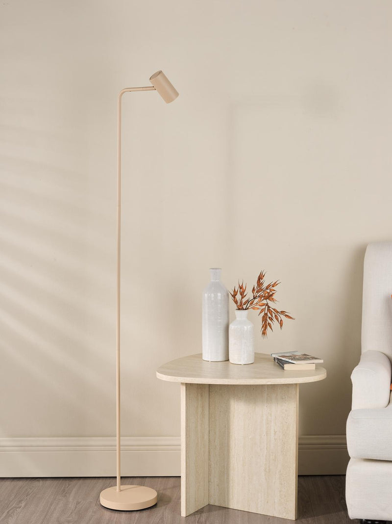 Dar Lighting Thierry Task Floor Lamp Matt Taupe • THI4929