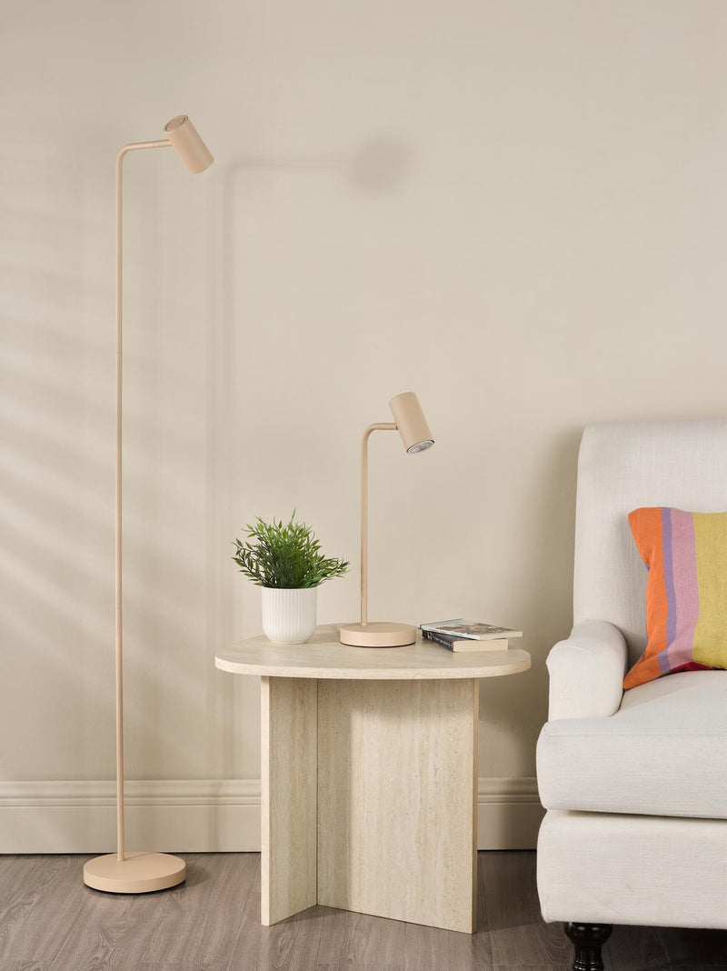 Dar Lighting Thierry Task Floor Lamp Matt Taupe • THI4929