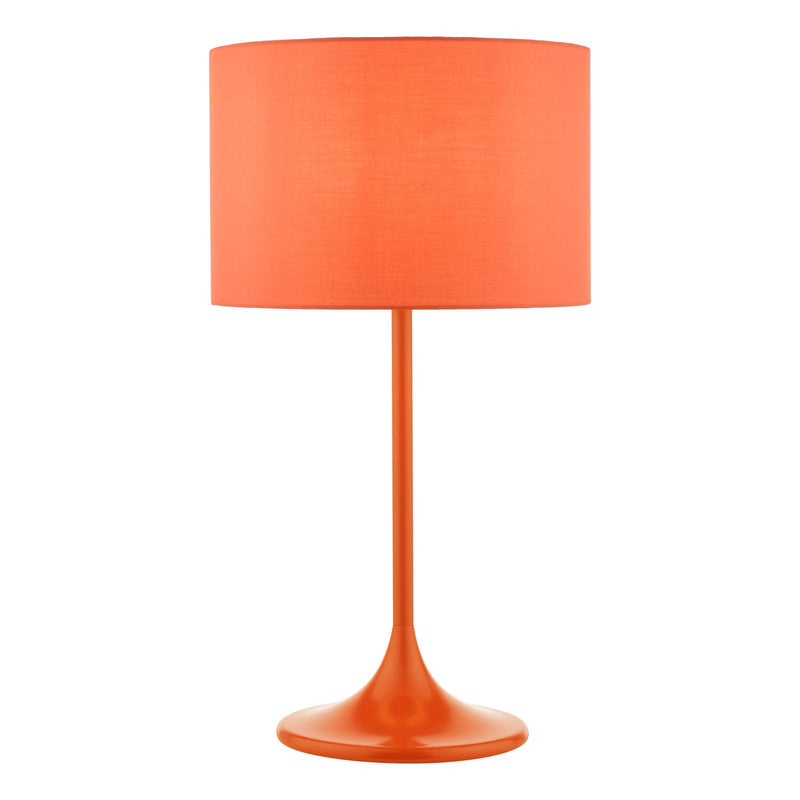 Dar Lighting Toledo Table Lamp Satin Orange With Shade • TOL4211