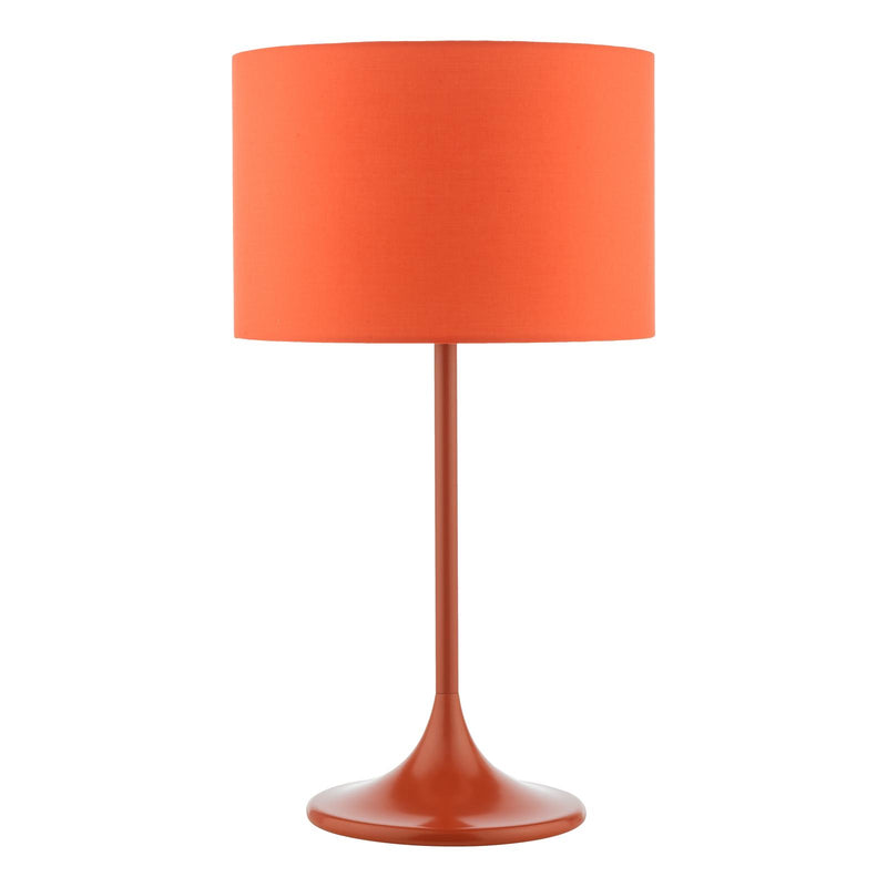Dar Lighting Toledo Table Lamp Satin Orange With Shade • TOL4211