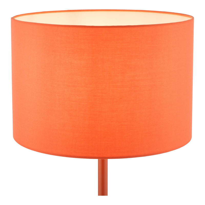 Dar Lighting Toledo Table Lamp Satin Orange With Shade • TOL4211