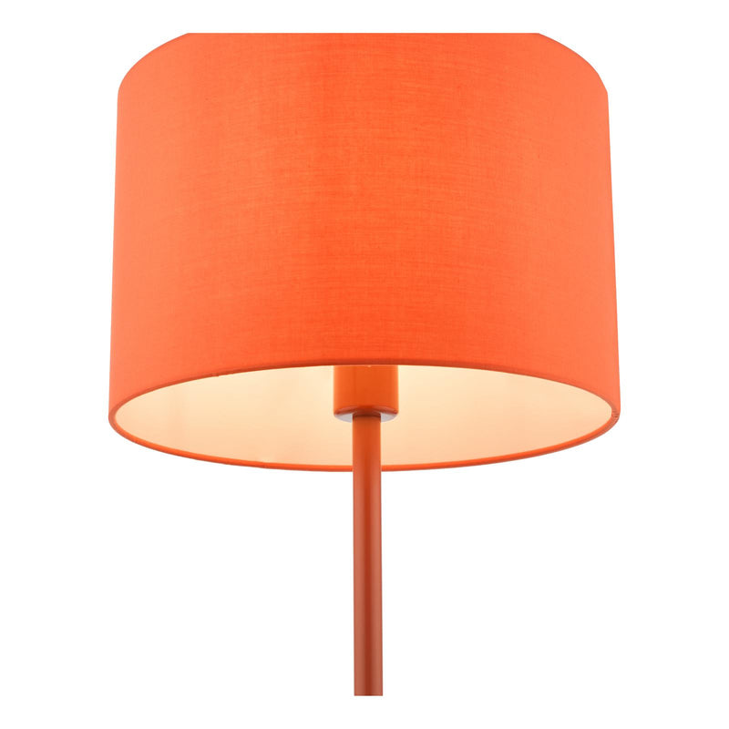 Dar Lighting Toledo Table Lamp Satin Orange With Shade • TOL4211