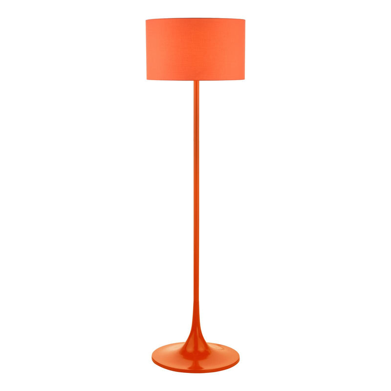 Dar Lighting Toledo Floor Lamp Satin Orange With Shade • TOL4911