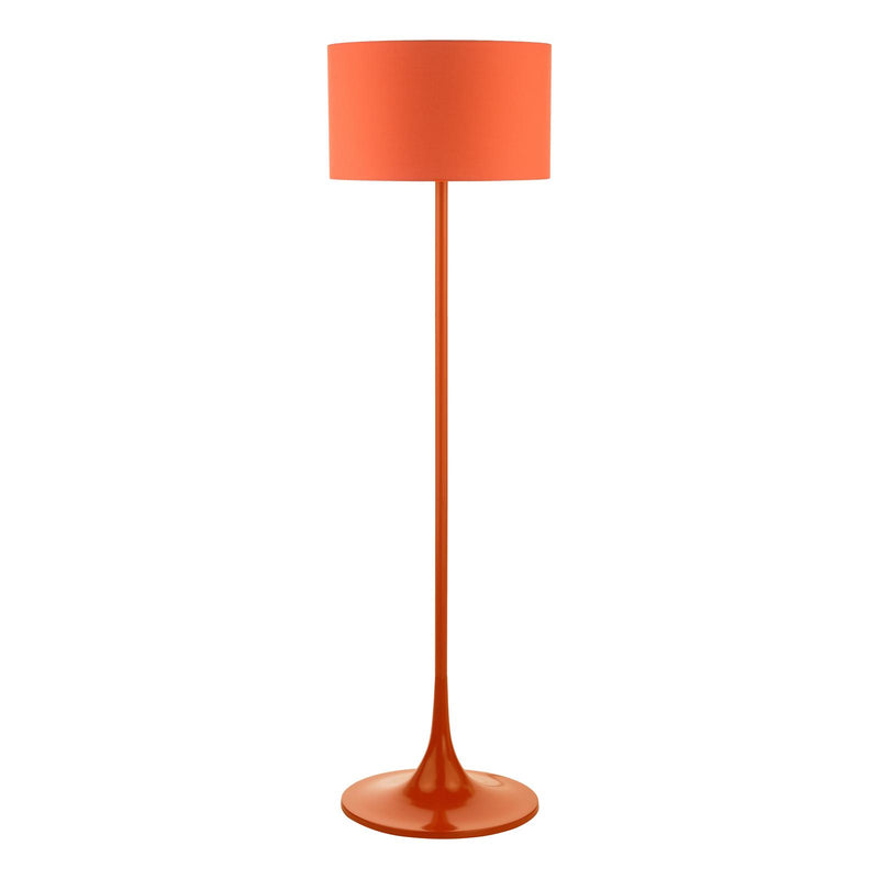 Dar Lighting Toledo Floor Lamp Satin Orange With Shade • TOL4911