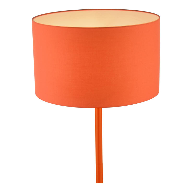 Dar Lighting Toledo Floor Lamp Satin Orange With Shade • TOL4911