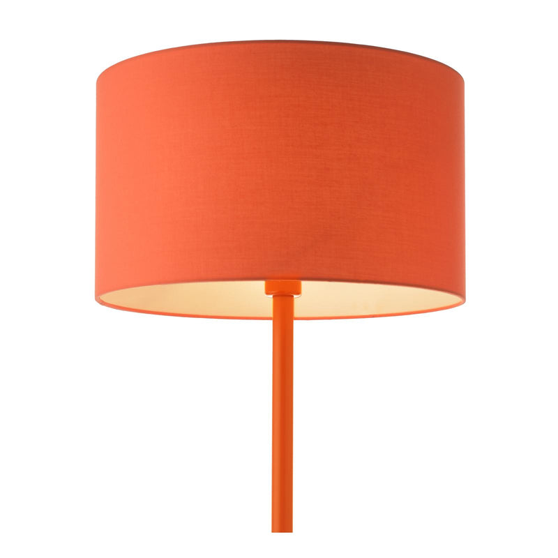 Dar Lighting Toledo Floor Lamp Satin Orange With Shade • TOL4911