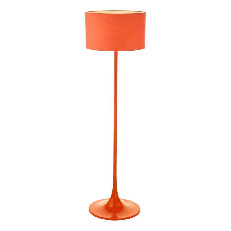 Dar Lighting Toledo Floor Lamp Satin Orange With Shade • TOL4911