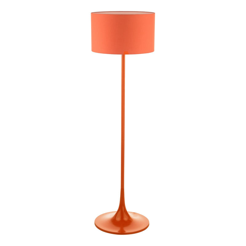 Dar Lighting Toledo Floor Lamp Satin Orange With Shade • TOL4911