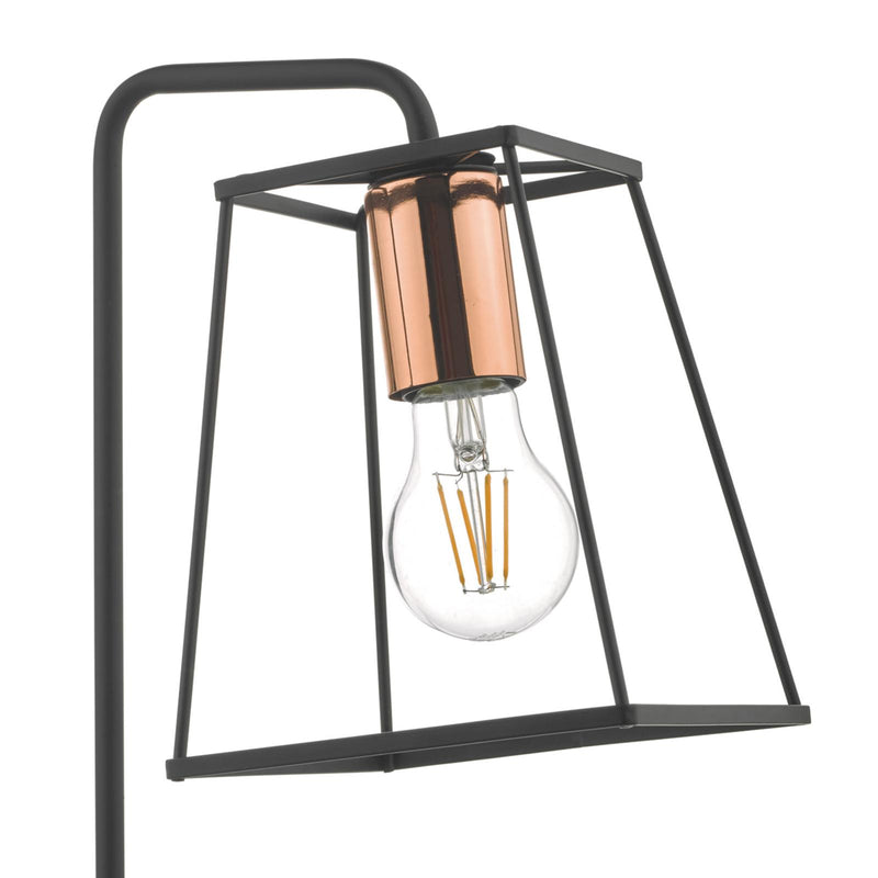 Dar Lighting Tower Table Lamp Black & Copper • TOW4122