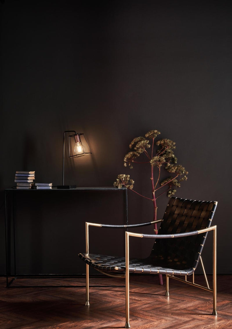 Dar Lighting Tower Table Lamp Black & Copper • TOW4122