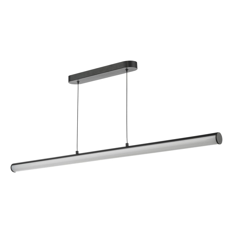Dar Lighting Tube Bar Pendant Satin Black and Opal LED • TUB6222