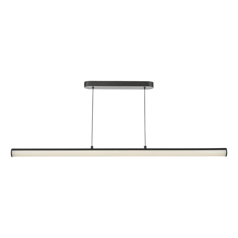 Dar Lighting Tube Bar Pendant Satin Black and Opal LED • TUB6222