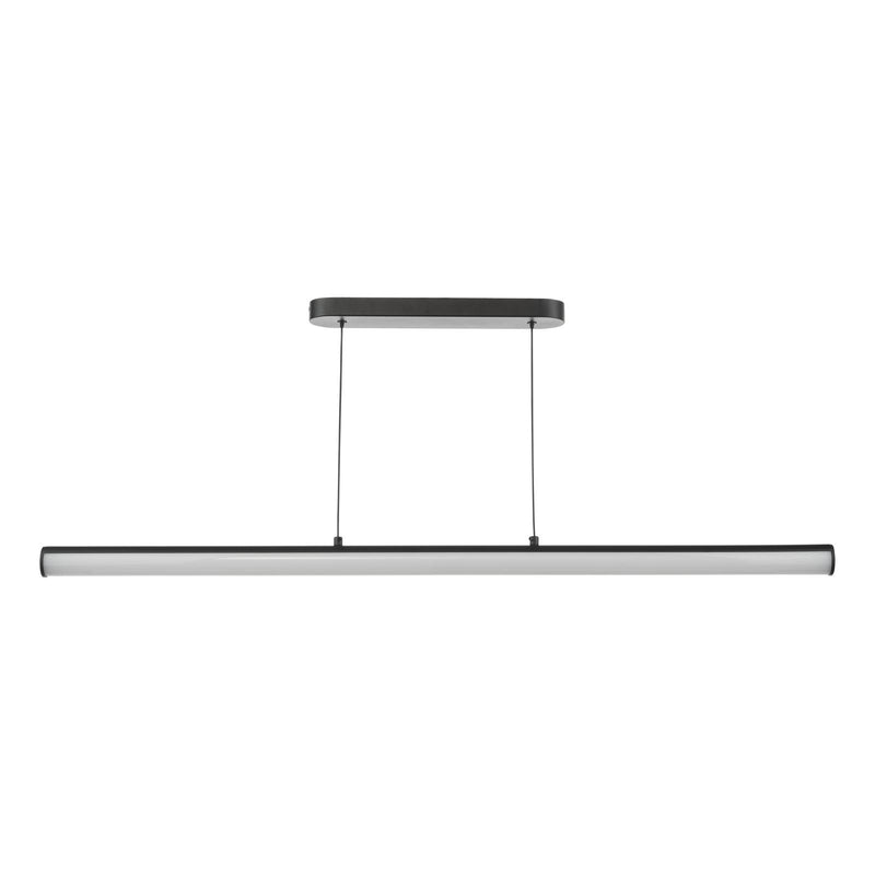 Dar Lighting Tube Bar Pendant Satin Black and Opal LED • TUB6222