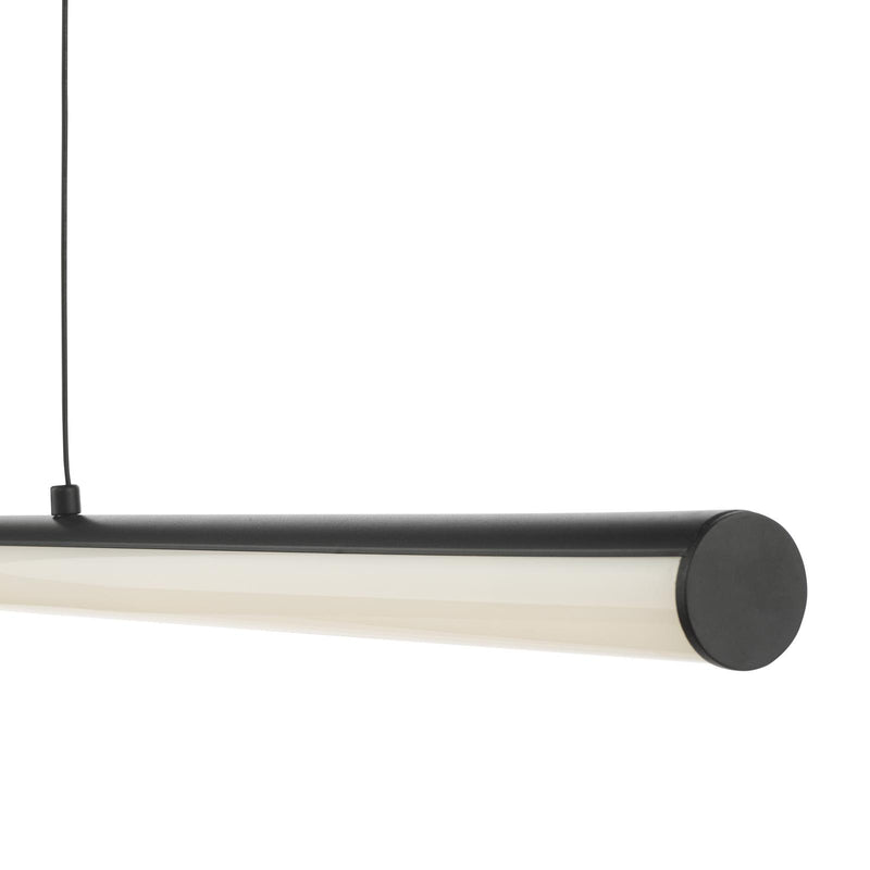 Dar Lighting Tube Bar Pendant Satin Black and Opal LED • TUB6222