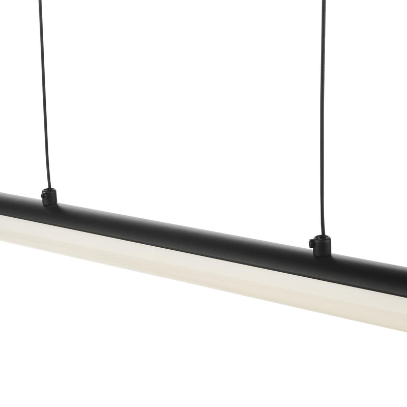 Dar Lighting Tube Bar Pendant Satin Black and Opal LED • TUB6222