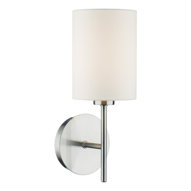 Dar Lighting Tuscan Single Wall Bracket Base Only Satin Chrome • TUS0746