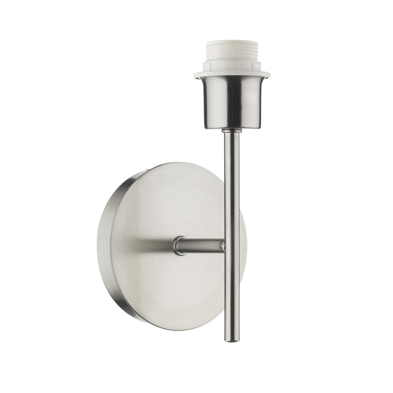 Dar Lighting Tuscan Single Wall Bracket Base Only Satin Chrome • TUS0746