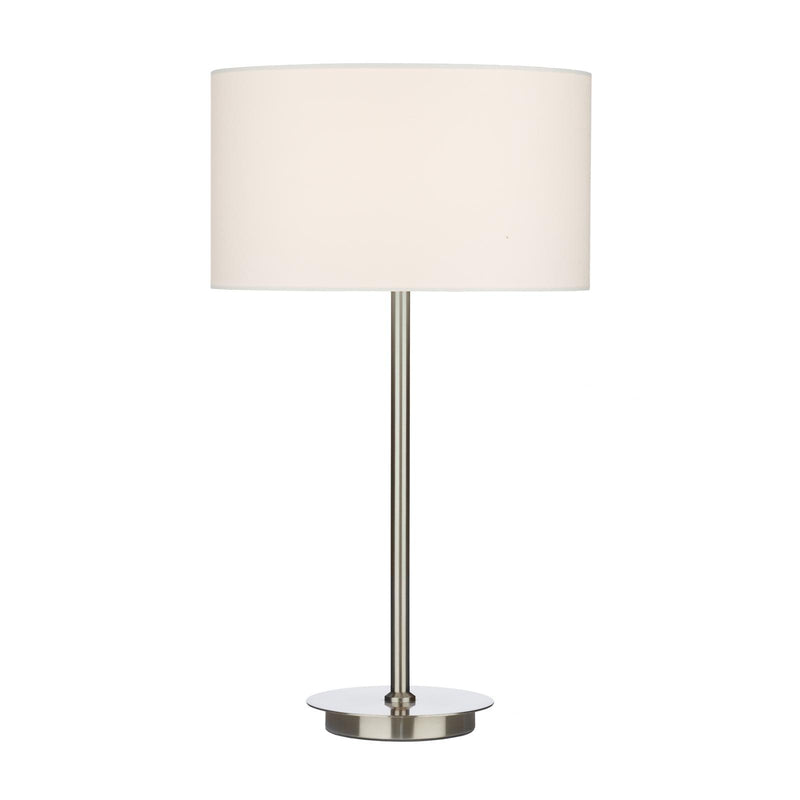 Dar Lighting Tuscan Table Lamp Satin Chrome Base Only • TUS4046