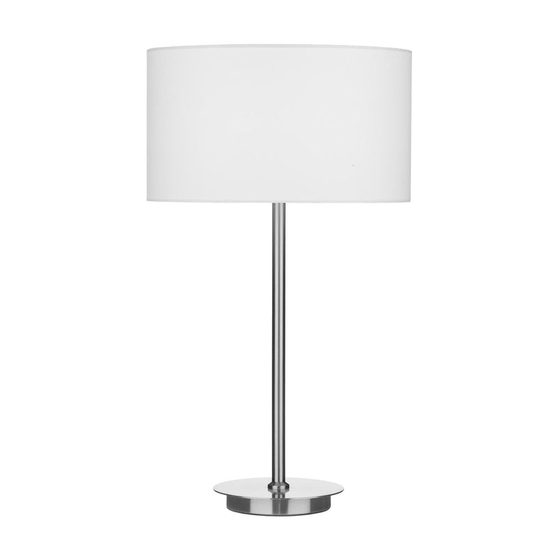 Dar Lighting Tuscan Table Lamp Satin Chrome Base Only • TUS4046