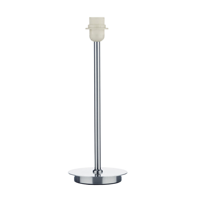 Dar Lighting Tuscan Table Lamp Satin Chrome Base Only • TUS4046
