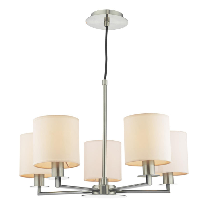 Dar Lighting Tyler 5lt Pendant Satin Nickel Fitting Only • TYL0538